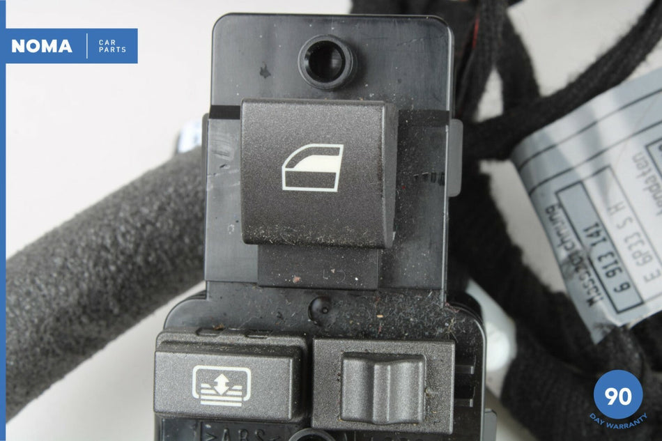 02-08 BMW 750Li E65 E66 Rear Left Driver Side Door Window Switch w/ Harness OEM