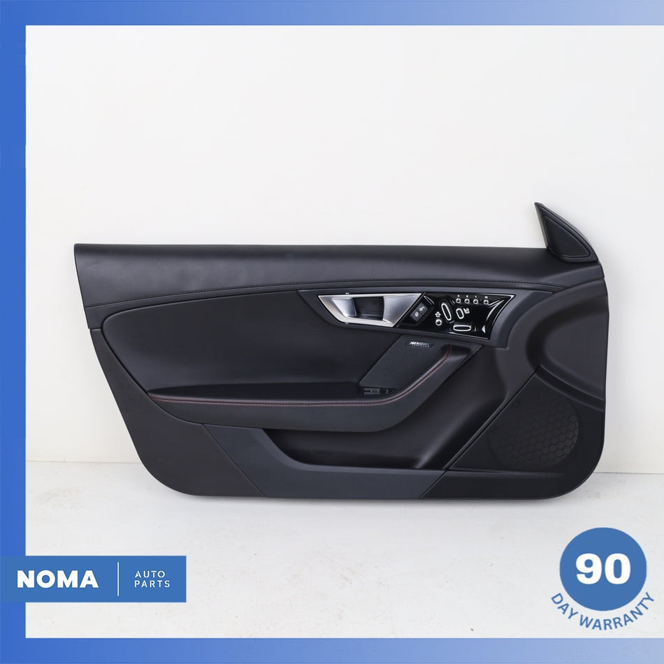 14-20 Jaguar X152 F-Type Left Side Interior Door Trim Panel Nappa Black OEM 34k