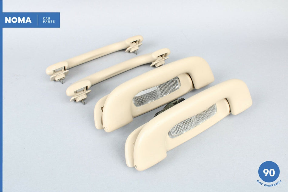 05-08 Jaguar S-Type X206 Rear Front Right & Left Roof Grab Handle Set SEL OEM