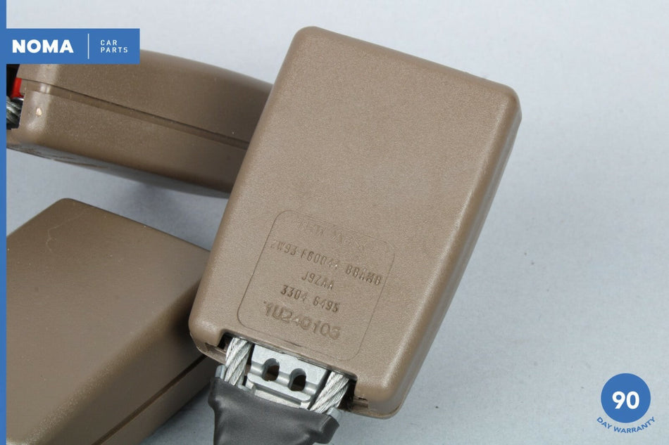 06-09 Jaguar XJ8 X350 Rear Left & Right & Center Seat Belt Buckle Set AMB OEM