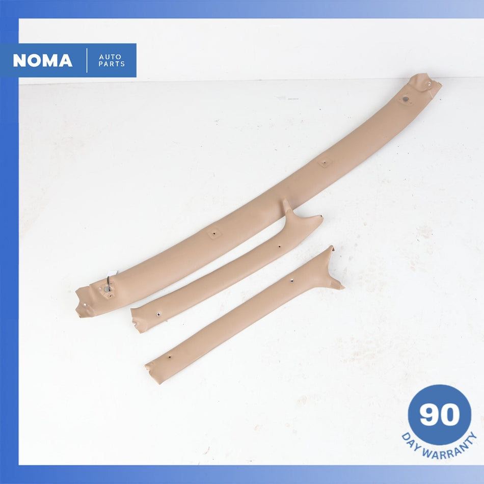 86-96 Jaguar XJS Series 3 Convertible Top Roof Headliner A-Pillar Trim Set OEM