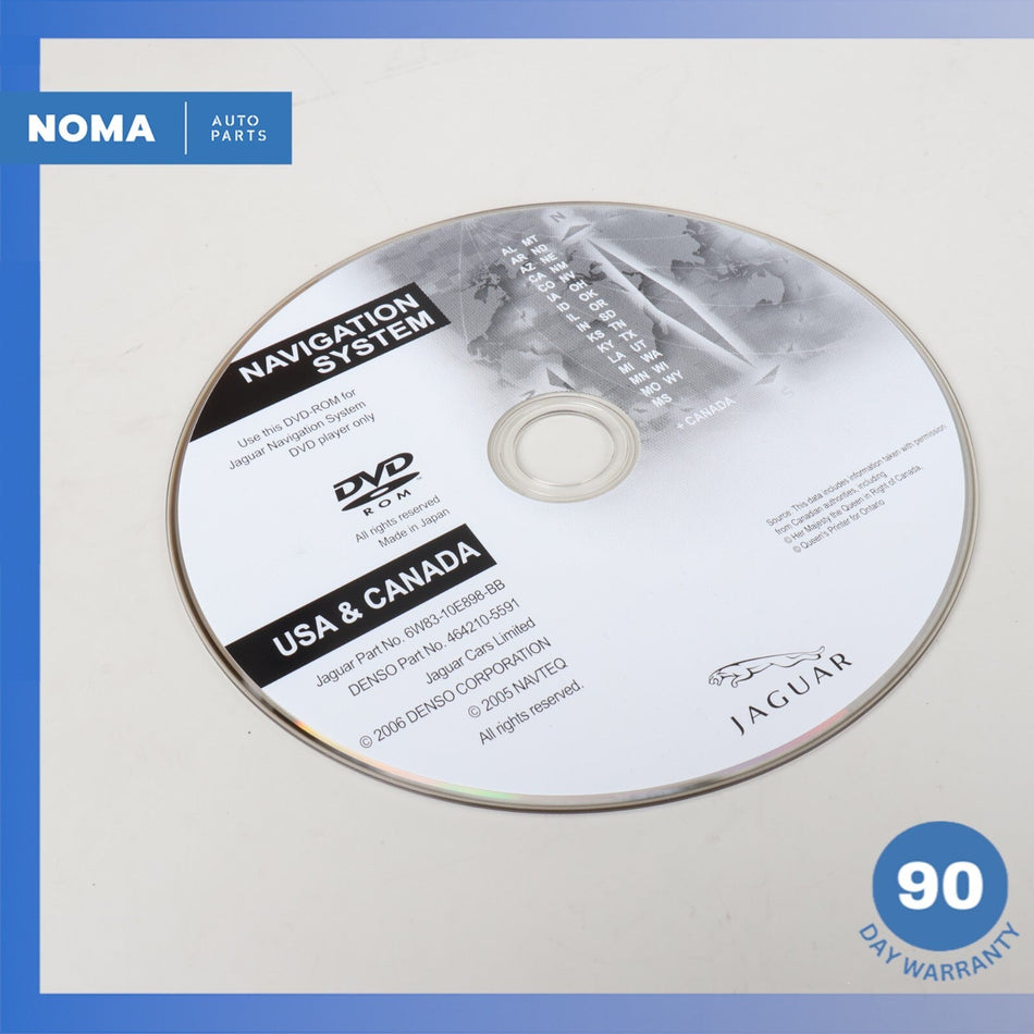 2007 Jaguar X150 XK Navigation System Disc DVD USA Canada 6W8310E898BB OEM