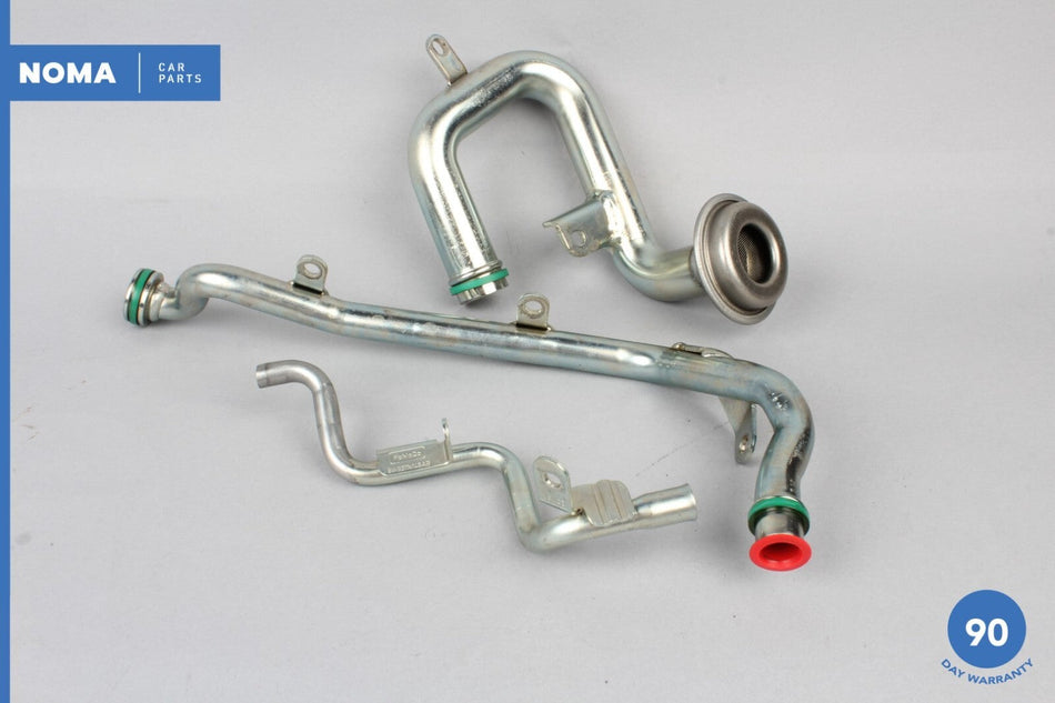 10-18 Jaguar XJL XJ XJR X351 Engine Motor Oil Hose Tube Line Set of 3 OEM