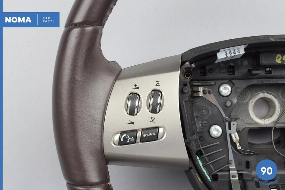 07-11 Jaguar X250 XF XK Steering Wheel w/ Switch & Paddle Shifters Brown OEM
