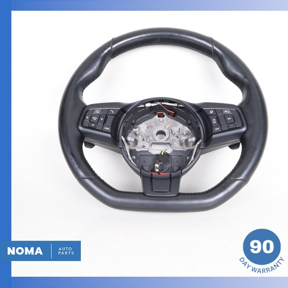 14-20 Jaguar X152 F-Type Steering Wheel w/ Paddle Shifters Black OEM 65k