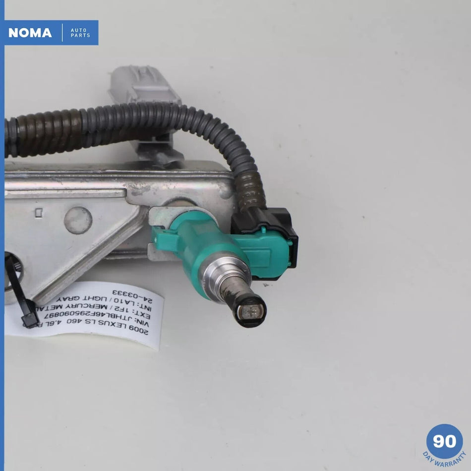 07-17 Lexus USF40 LS460 Outer Engine Fuel Injection Rail Set w/ Injectors OEM