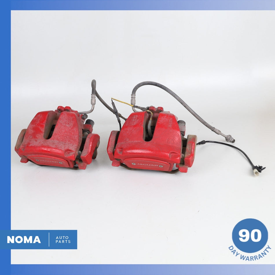 16-20 Jaguar X761 F-Pace Front Left & Right Brake Caliper Set of 2 Red OEM
