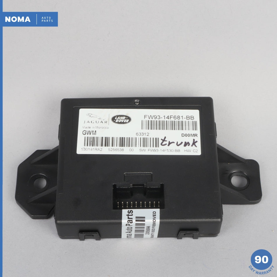 16-18 Jaguar XJL XJ X351 Rear Electronic Trunk Control Module FW9314F681BB OEM