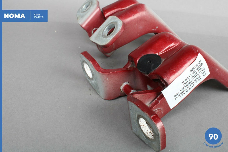 03-08 Jaguar S-Type R X202 Front Left Driver Side Door Hinge Set of 2 CGG OEM