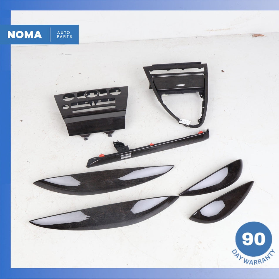 04-10 BMW E64 650i Dashboard Panel Center Console Door Trim Set Wood OEM