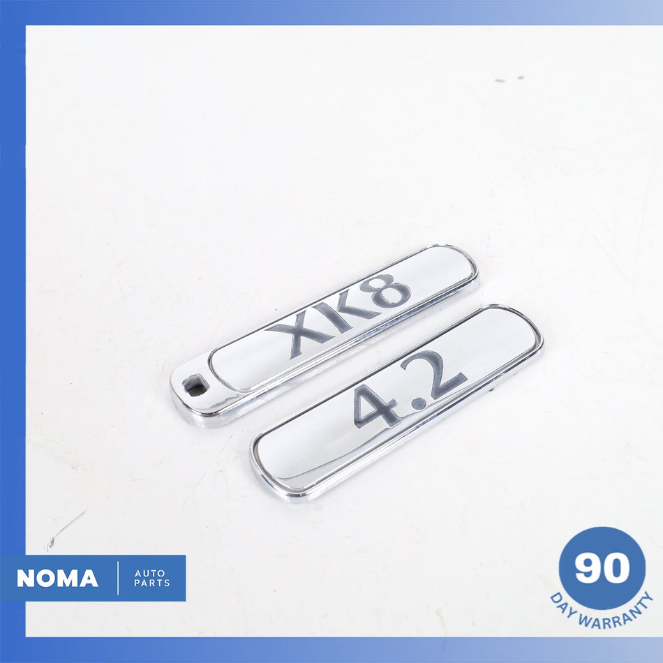 03-06 Jaguar X100 XK8 Trunk Boot Lid Logo Emblem Badge Set OEM