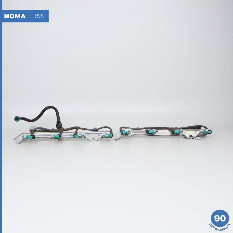 07-17 Lexus USF40 LS460 Outer Engine Fuel Injection Rail Set w/ Injectors OEM