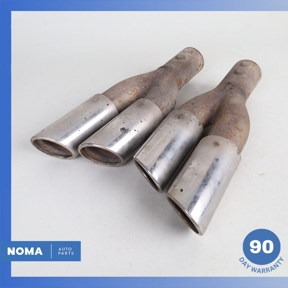 04-06 Jaguar X100 XKR Exhaust Muffler Tips Left & Right Set 4W835C203AC OEM