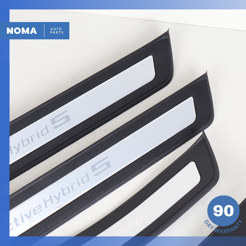 12-16 BMW F10 ActiveHybrid 5 Tread Panel Scuff Plate Set of 4 51477309489 OEM