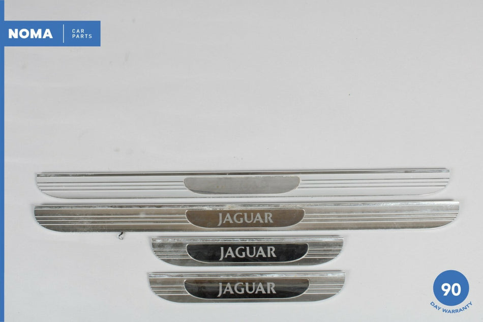 02-05 Jaguar S-Type X202 Rear Front Door Scuff Tread Panel Trim Set of 4 OEM
