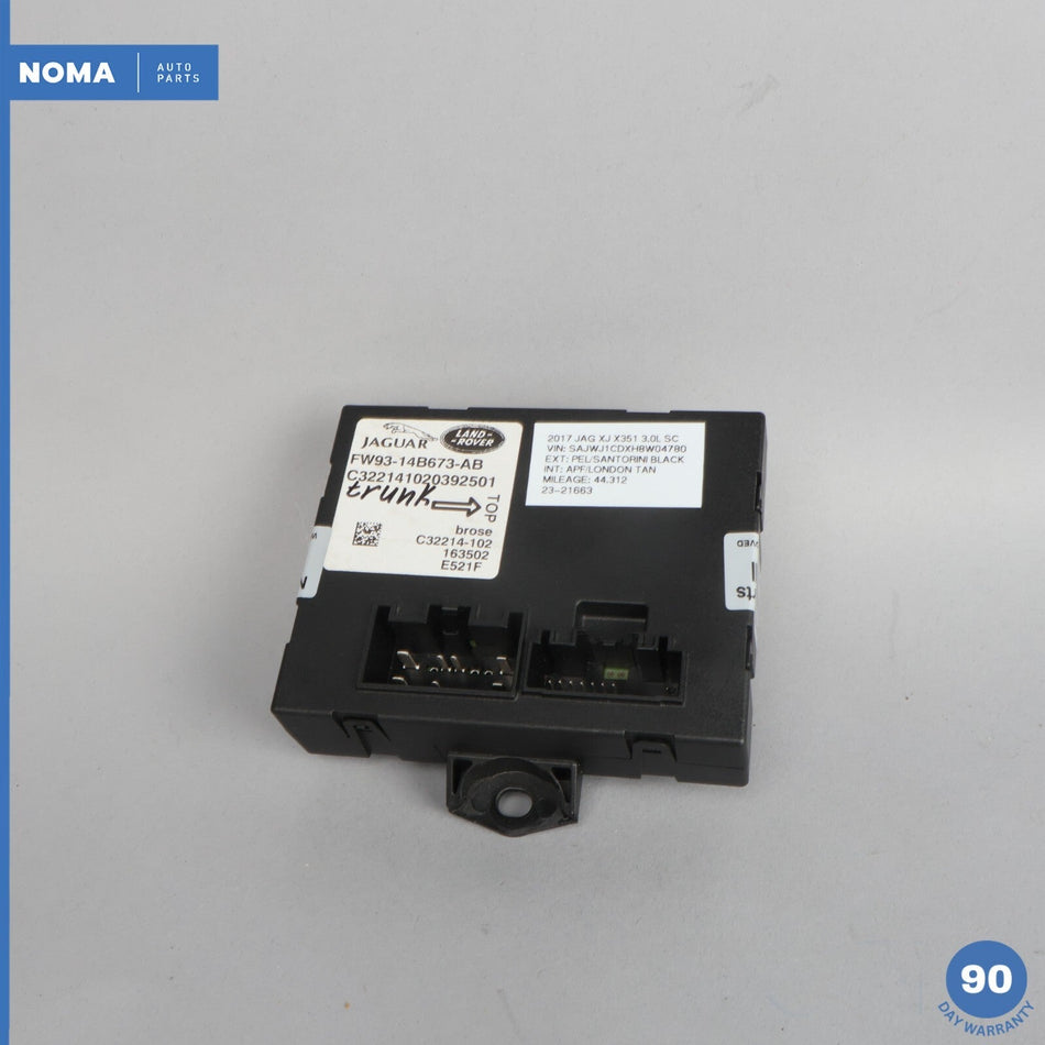 10-19 Jaguar XJ X351 Trunk Power Deck Liftgate Control Module FW9314B673AB OEM
