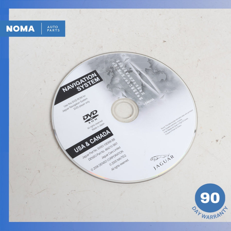 2007 Jaguar X150 XK Navigation System Disc DVD USA Canada 6W8310E898BB OEM