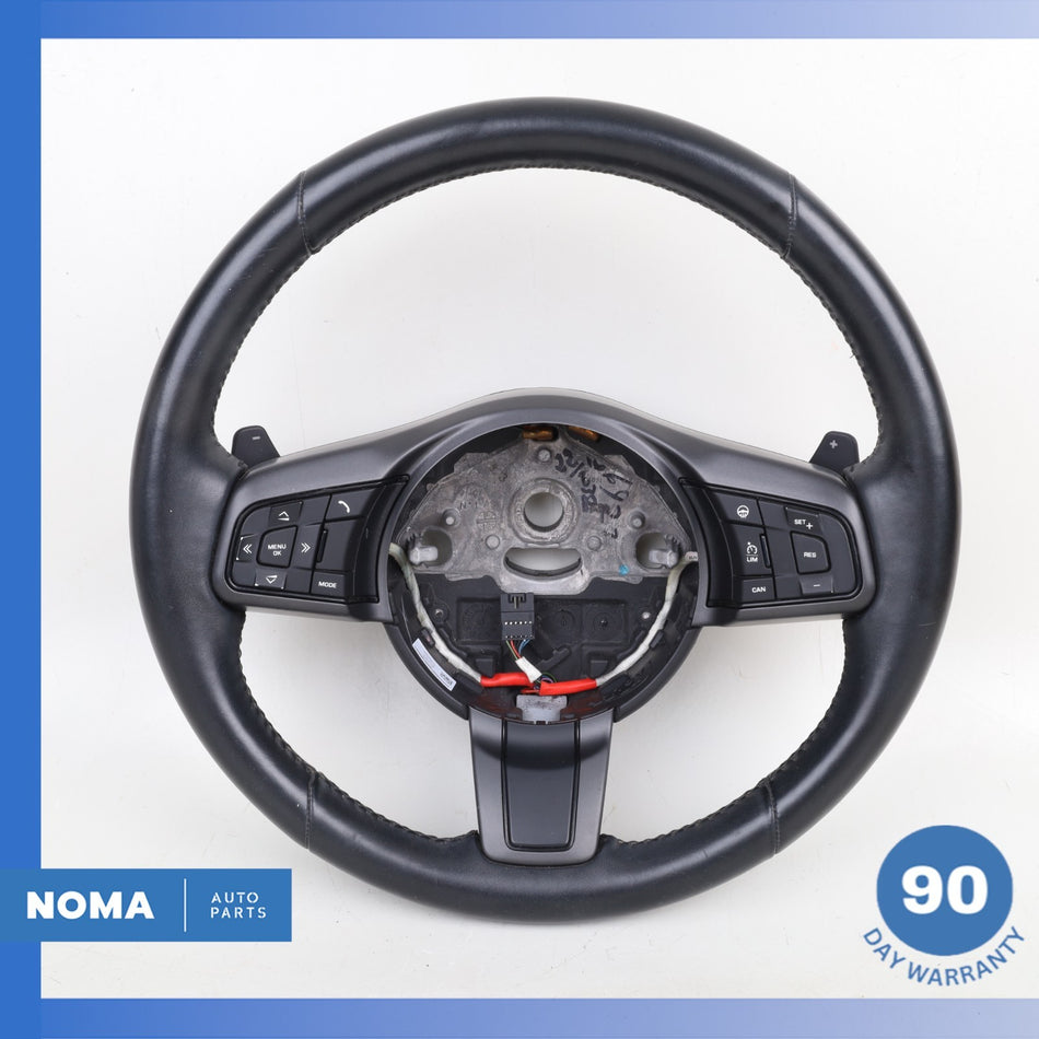 14-20 Jaguar X152 F-Type Steering Wheel w/ Paddle Shifters Black OEM 22k