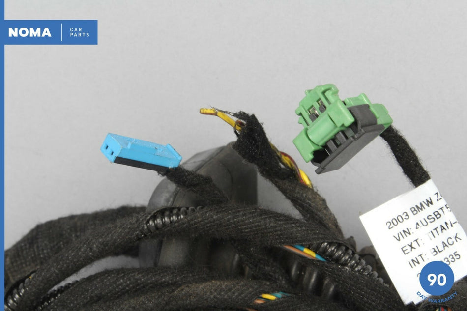 03-08 BMW Z4 E85 Roadster Front Left Driver Side Door Wire Wiring Harness OEM