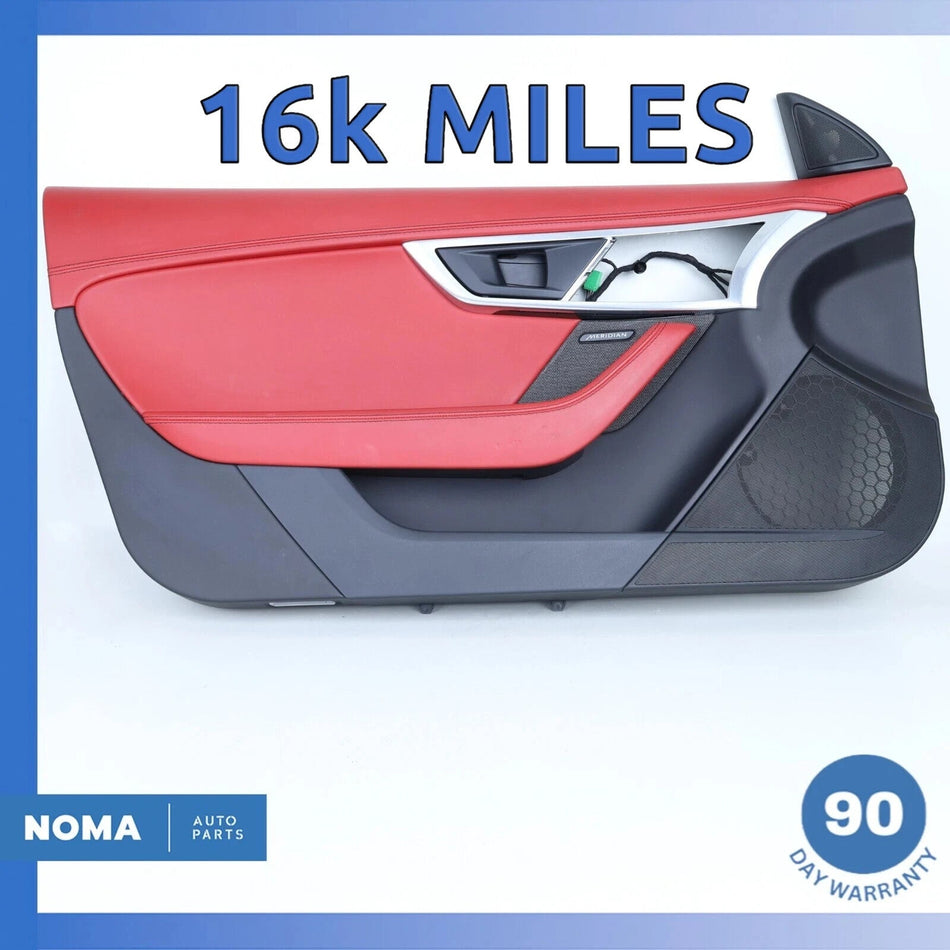 14-20 Jaguar X152 F-Type Left Side Interior Door Trim Panel Nappa Red OEM 16k