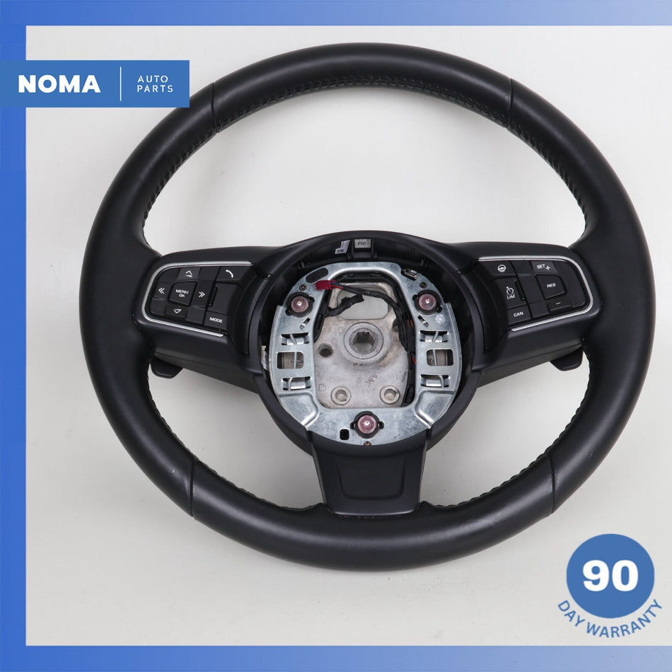 16-21 Jaguar X761 F-Pace XE XF Steering Wheel w/ Paddle Shifters Black OEM 77k