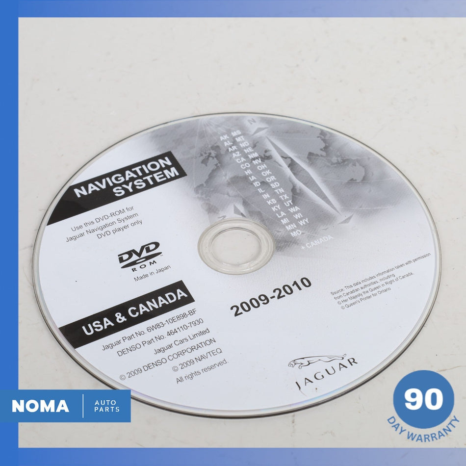 2010 Jaguar X150 XKR XK Navigation System Disc DVD USA Canada 6W8310E898BF OEM