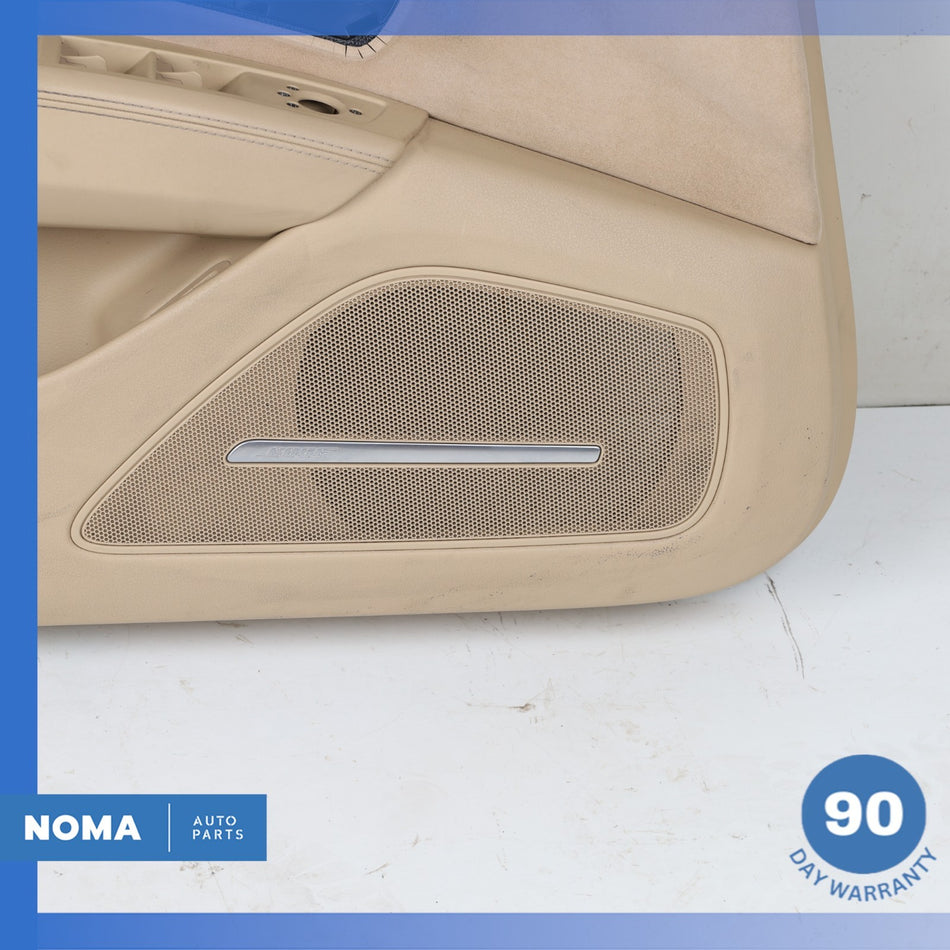 11-18 Audi D4 A8L Front Left Driver Interior Door Panel Trim Beige Suede OEM