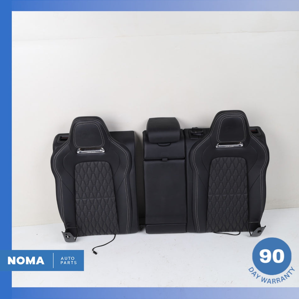 19-20 Jaguar F-Pace SVR Rear Left & Right Upper Seat Cushion Set Black OEM