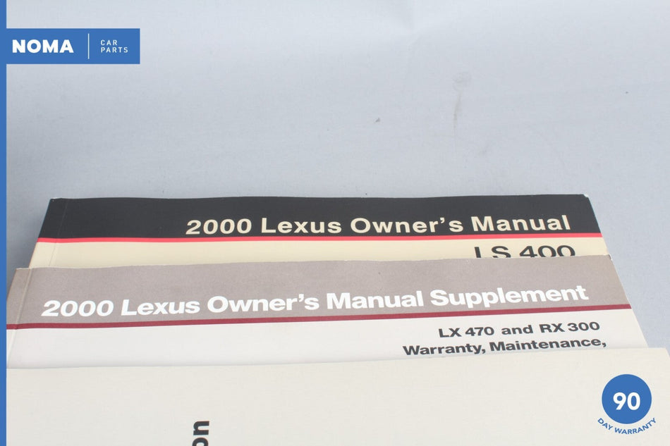 2000 Lexus LS400 XF20 Navigation Owner's Manual Handbook w/ Leather Folder OEM