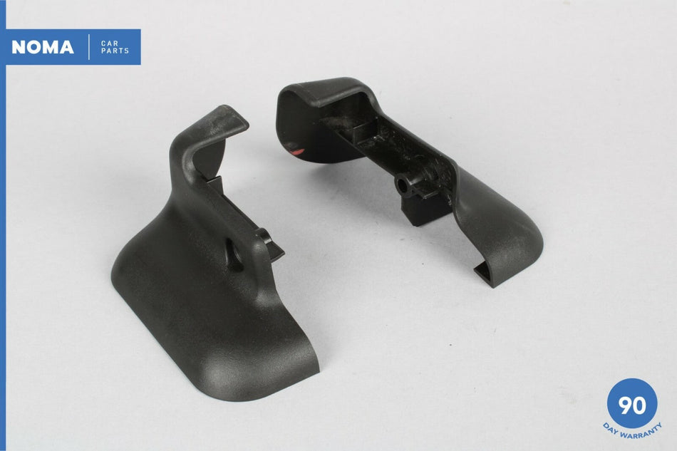 02-08 Jaguar X-Type X400 Front Left & Right Inner Seat Rail Cover Set Black OEM