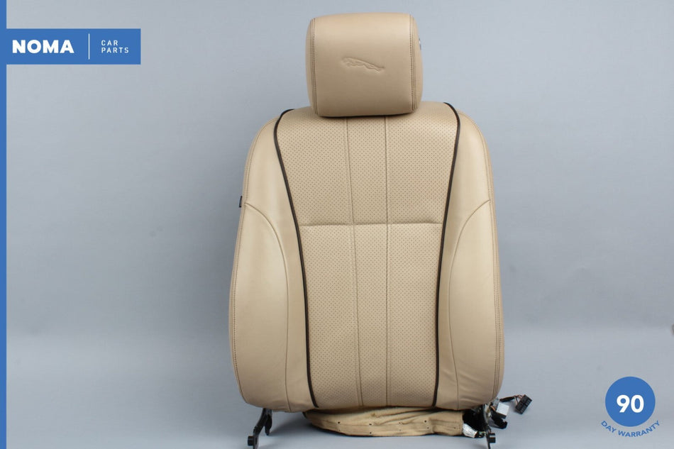10-11 Jaguar XJ XJL Front Right Seat Upper Cushion / Perforated Leather / Cashew