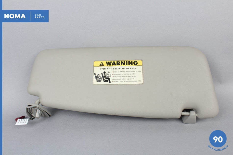 04-10 BMW 525i 530i E60 Left Driver Side Sun Visor w/ Vanity Mirror Gray OEM