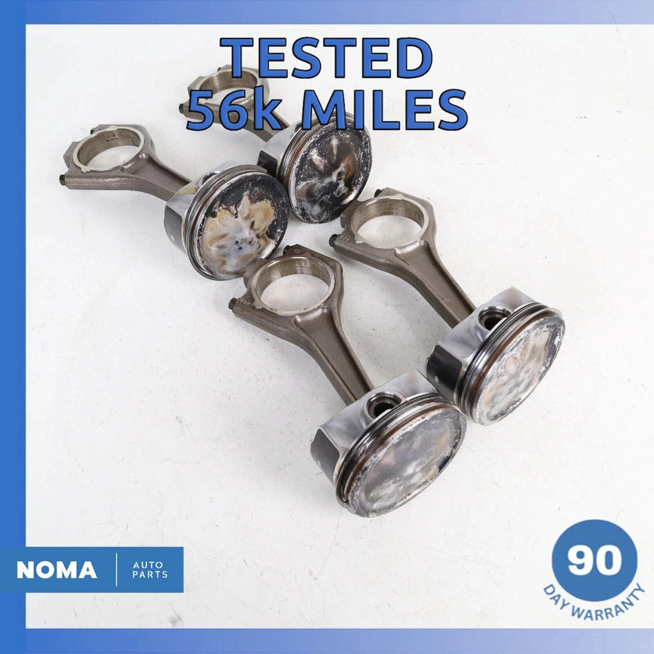 10-23 Jaguar X351 XJ L405 5.0L S/C Engine Piston Connecting Rod Set of 4 OEM 56k