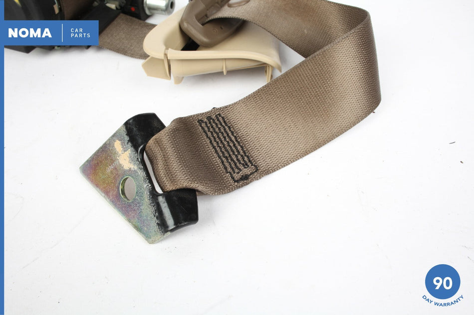 04-07 Jaguar X350 XJ8 Vanden Plas Rear Left Side Seat Belt Retractor Mocha OEM