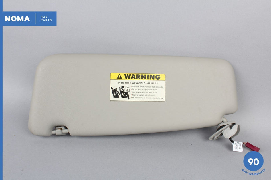 04-10 BMW 535xi E60 Right Passenger Side Sun Visor w/ Vanity Mirror Gray OEM