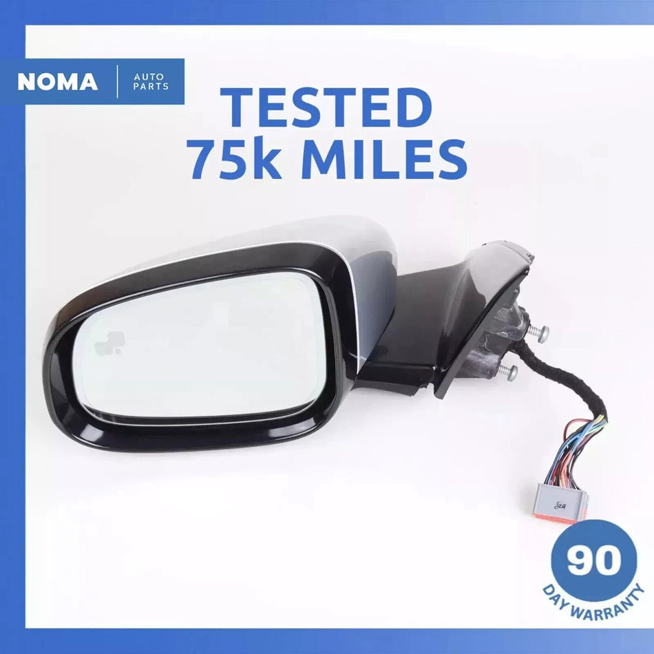 10-19 Jaguar X351 XJ XJR Left Side Rear View Door Mirror w/ Blind Spot OEM 75k