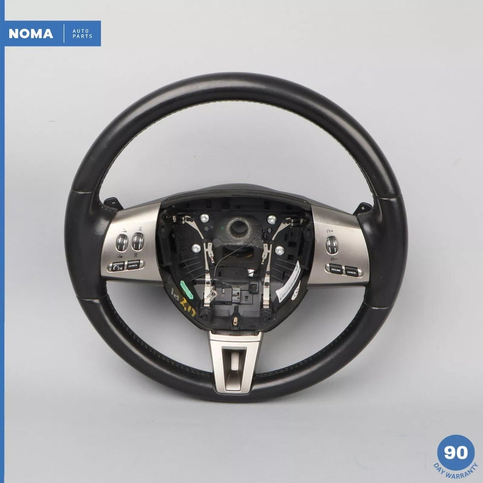 07-11 Jaguar X250 XF XK Steering Wheel w/ Switch & Paddle Shifters Black OEM