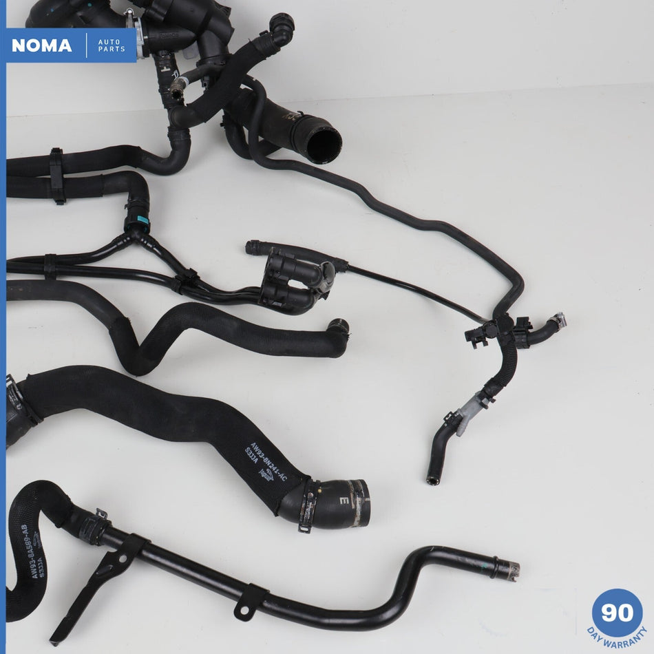 10-13 Jaguar XJ XJL X351 5.0L Engine Coolant Thermostat w/ Radiator Hose Set OEM