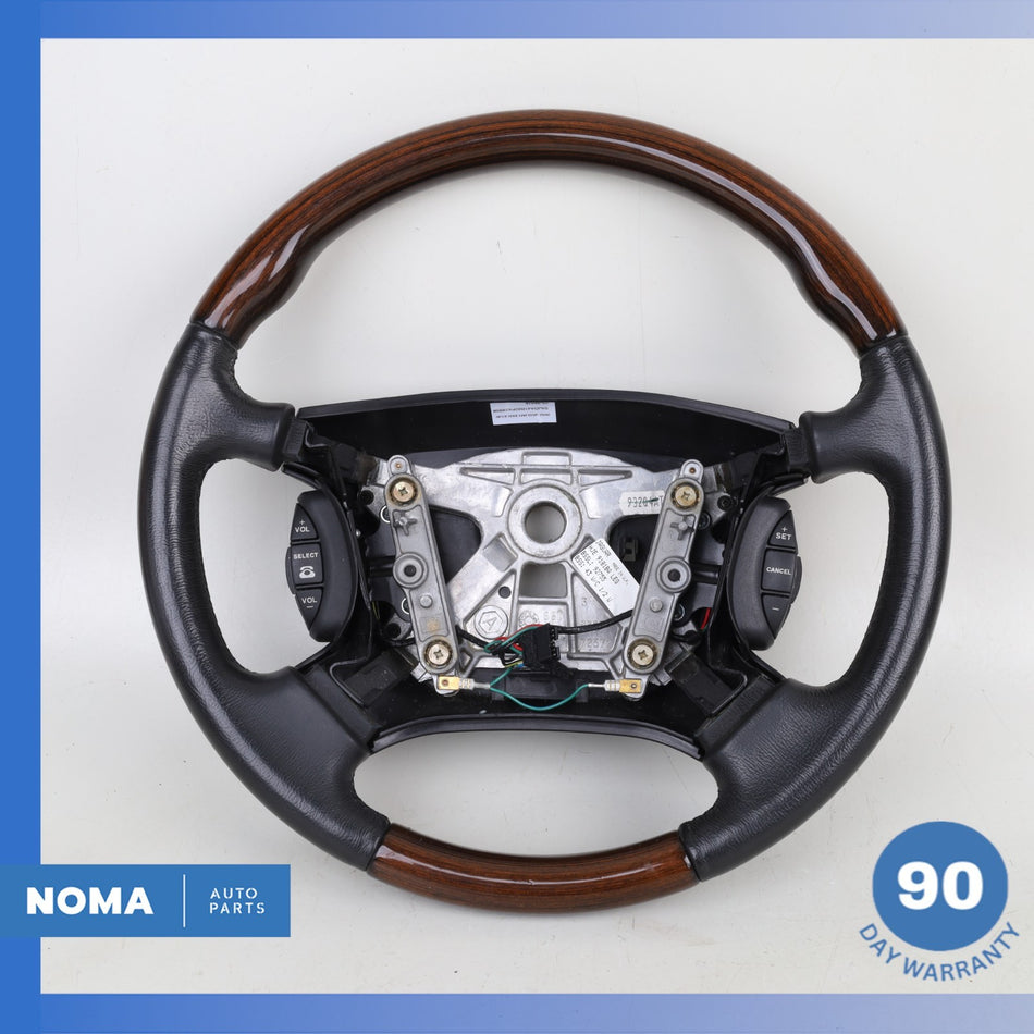 97-03 Jaguar X100 XKR XJ8 Steering Wheel w/ Switches Black HJE9181BA OEM 63k