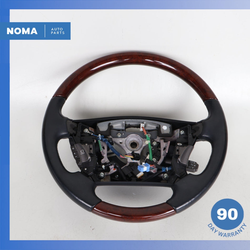 10-12 Lexus USF40 LS460 Steering Wheel Wood Trim Black 45100-50300 OEM