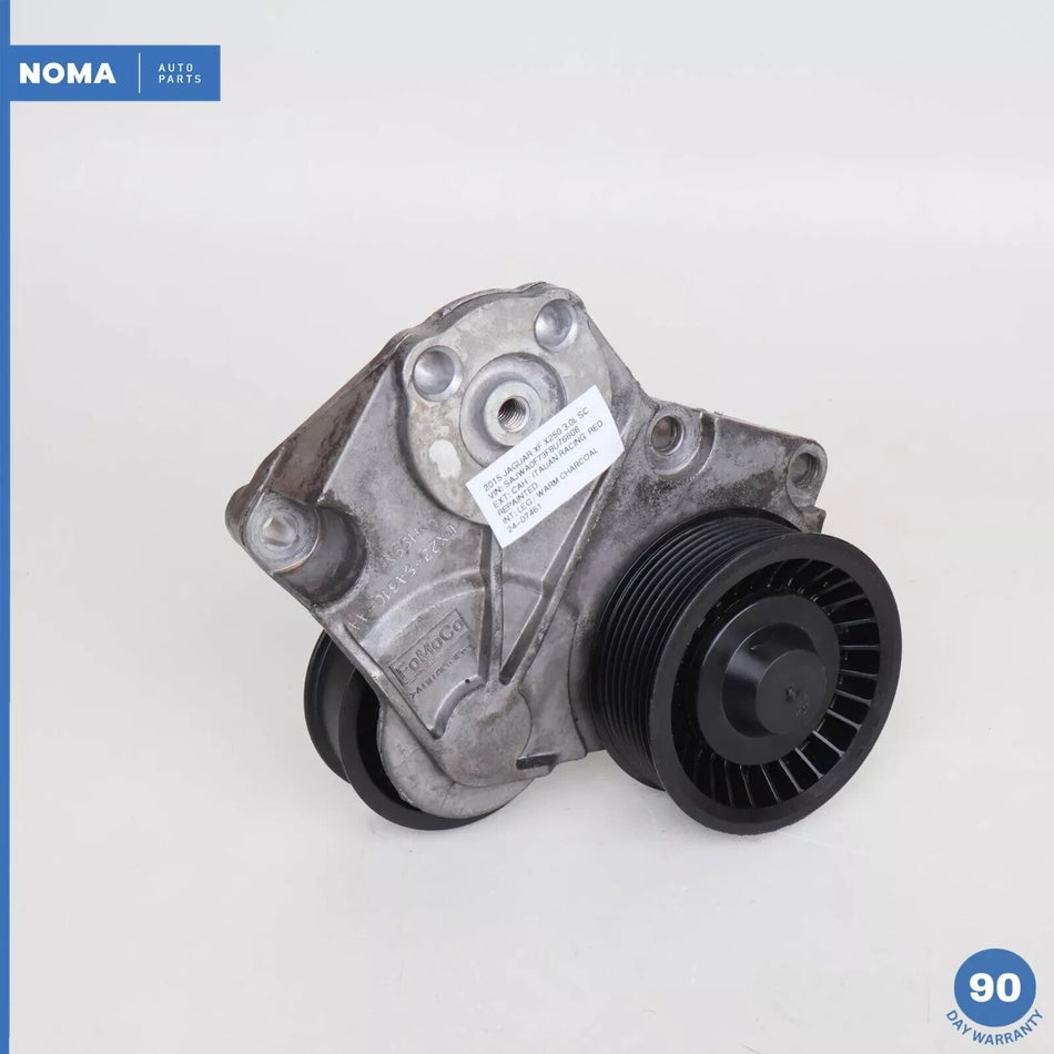 10-24 Jaguar X250 XF S/C Engine Motor Drive Belt Tensioner Idler Pulley OEM