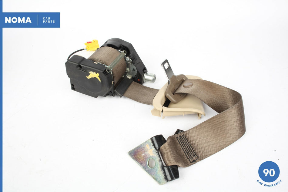 04-07 Jaguar X350 XJ8 Vanden Plas Rear Left Side Seat Belt Retractor Mocha OEM
