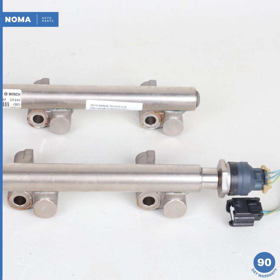 10-16 Range Rover L322 XK 5.0 AJ133 Engine Fuel Injection Rail Set of 2 OEM