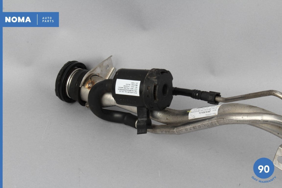 10-18 Jaguar XJ XJL X351 S/C Fuel Tank Filler Neck Tube Pipe Line w/ Valve OEM