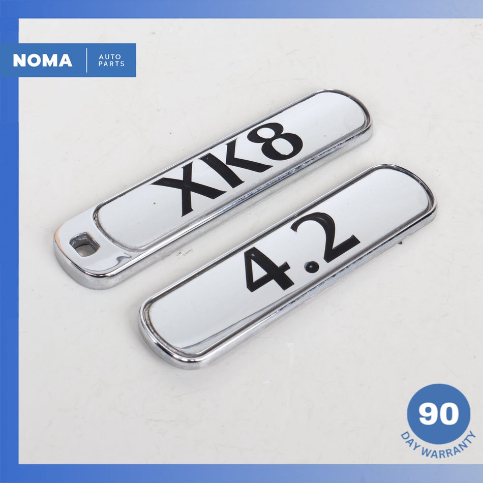 03-06 Jaguar X100 XK8 Trunk Boot Lid Logo Emblem Badge Set OEM