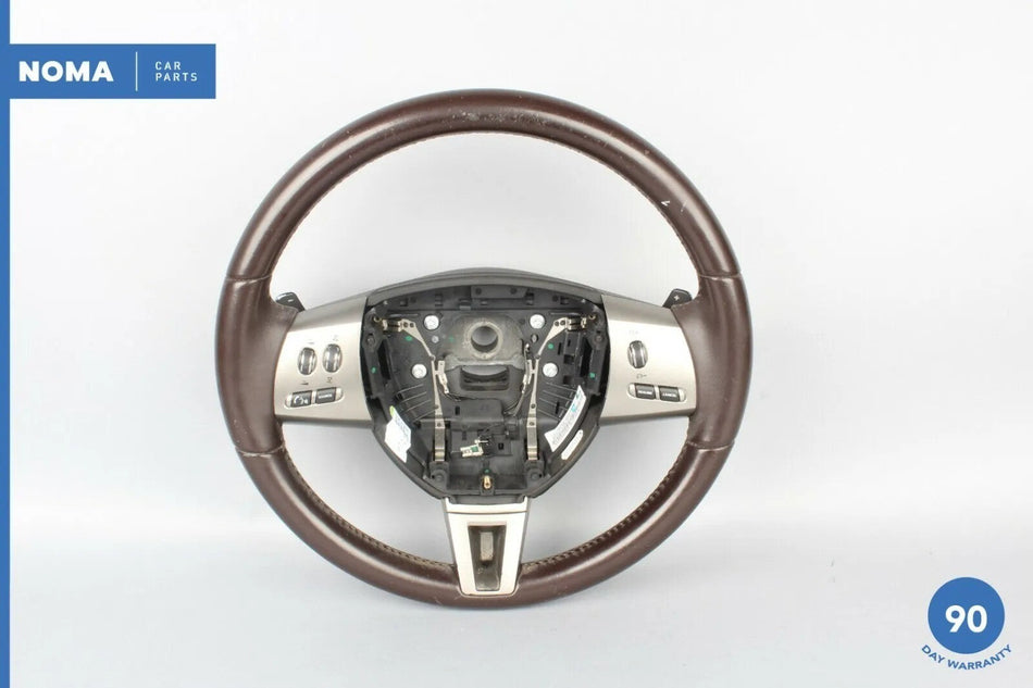 07-11 Jaguar X250 XF XK Steering Wheel w/ Switch & Paddle Shifters Brown OEM
