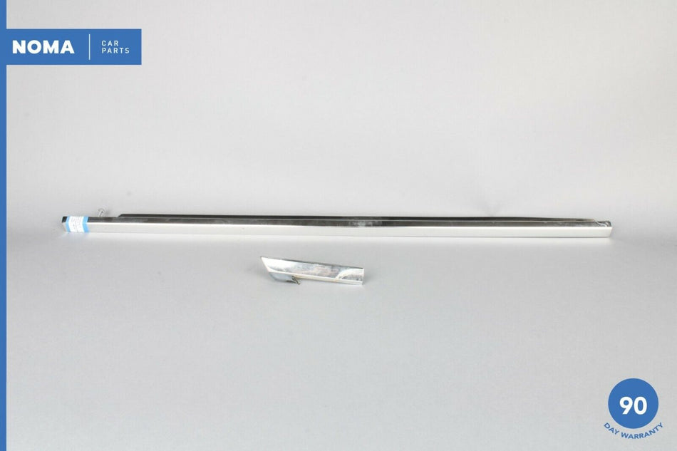 10-18 Jaguar XJ XJL X351 Front Left  Door Exterior Window Molding Set Chrome OEM