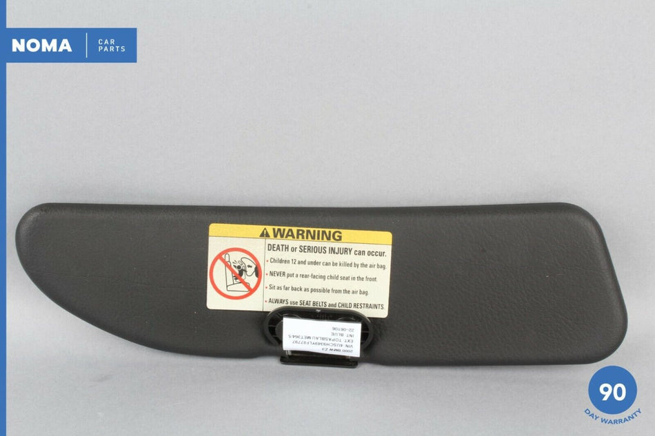 97-02 BMW Z3 E36 Roadster Front Left Driver Side Sun Visor w/ Mirror 8410185 OEM