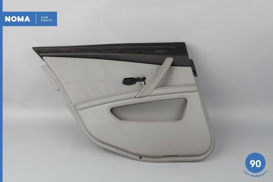 08-10 BMW 535i 535xi E60 E61 Rear Left Driver Side Interior Door Panel Gray OEM