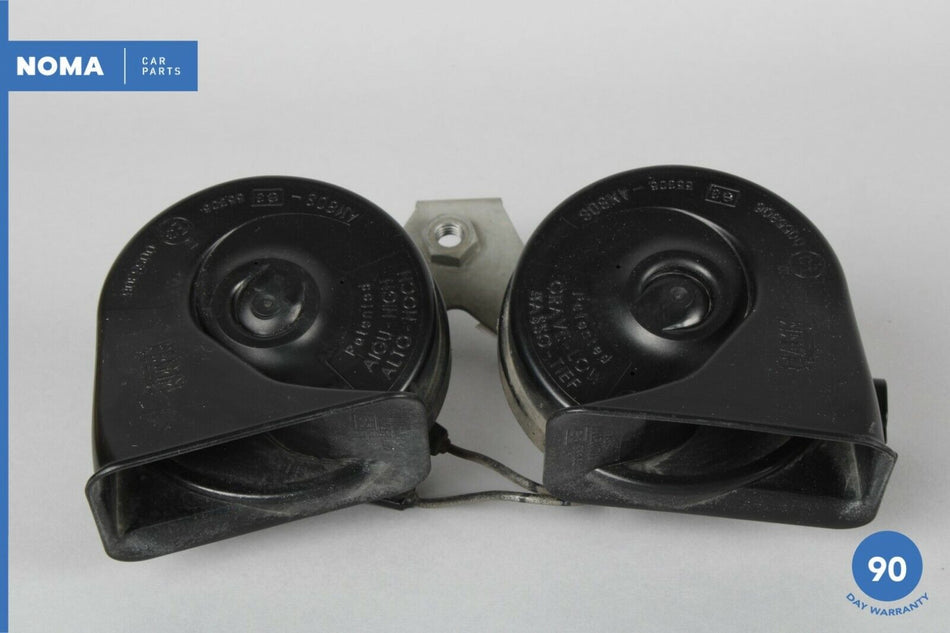 03-04 Jaguar S-Type X202 Right Left High Low Tone Signal Horn Set of 2 OEM